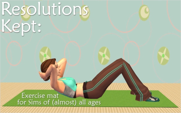 Exercise mat for Sims of (almost) all ages